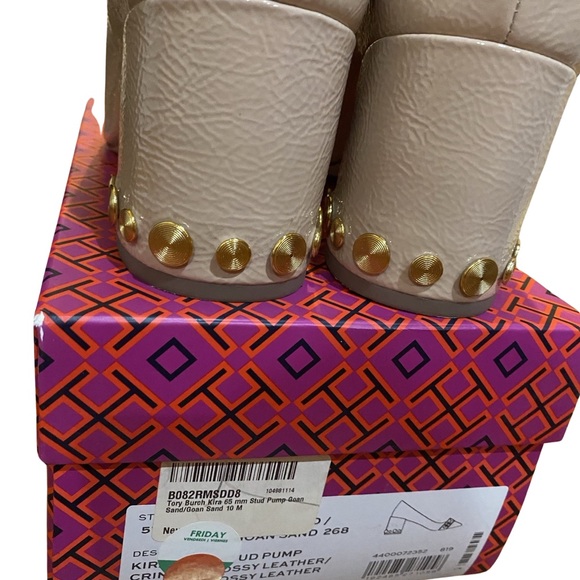 Tory Burch Nude women size 10 Kira studded pointy toe pumps - Picture 6 of 10